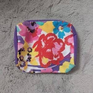 NWOT Clinique Floral Multicolor Makeup Bag